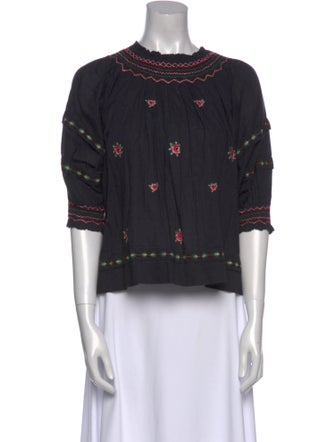 The Great Floral Print Mock Neck Crop Top