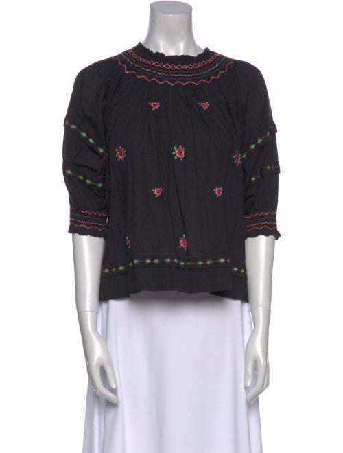 The Great Floral Print Mock Neck Crop Top