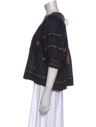 The Great Floral Print Mock Neck Crop Top