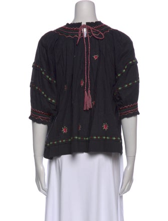 The Great Floral Print Mock Neck Crop Top