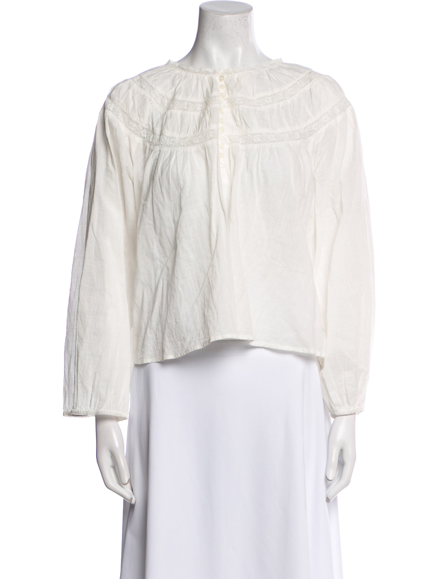 The Great Bateau Neckline Three-Quarter Sleeve Blouse