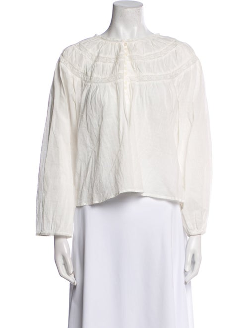 The Great Bateau Neckline Three-Quarter Sleeve Blouse