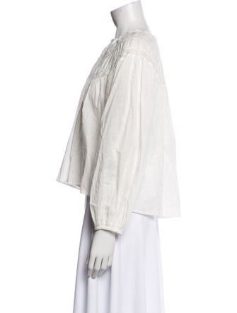 The Great Bateau Neckline Three-Quarter Sleeve Blouse