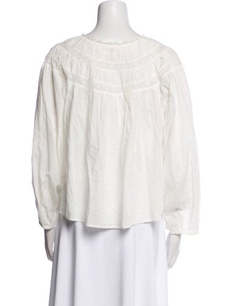 The Great Bateau Neckline Three-Quarter Sleeve Blouse