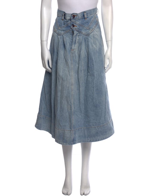 The Great Pleated Accents Midi Length Skirt