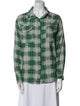 The Great Plaid Print Long Sleeve Button-Up Top
