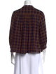 The Great Plaid Print Mock Neck Blouse