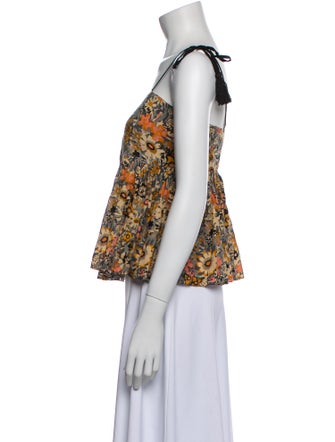 The Great Floral Print Square Neckline Crop Top