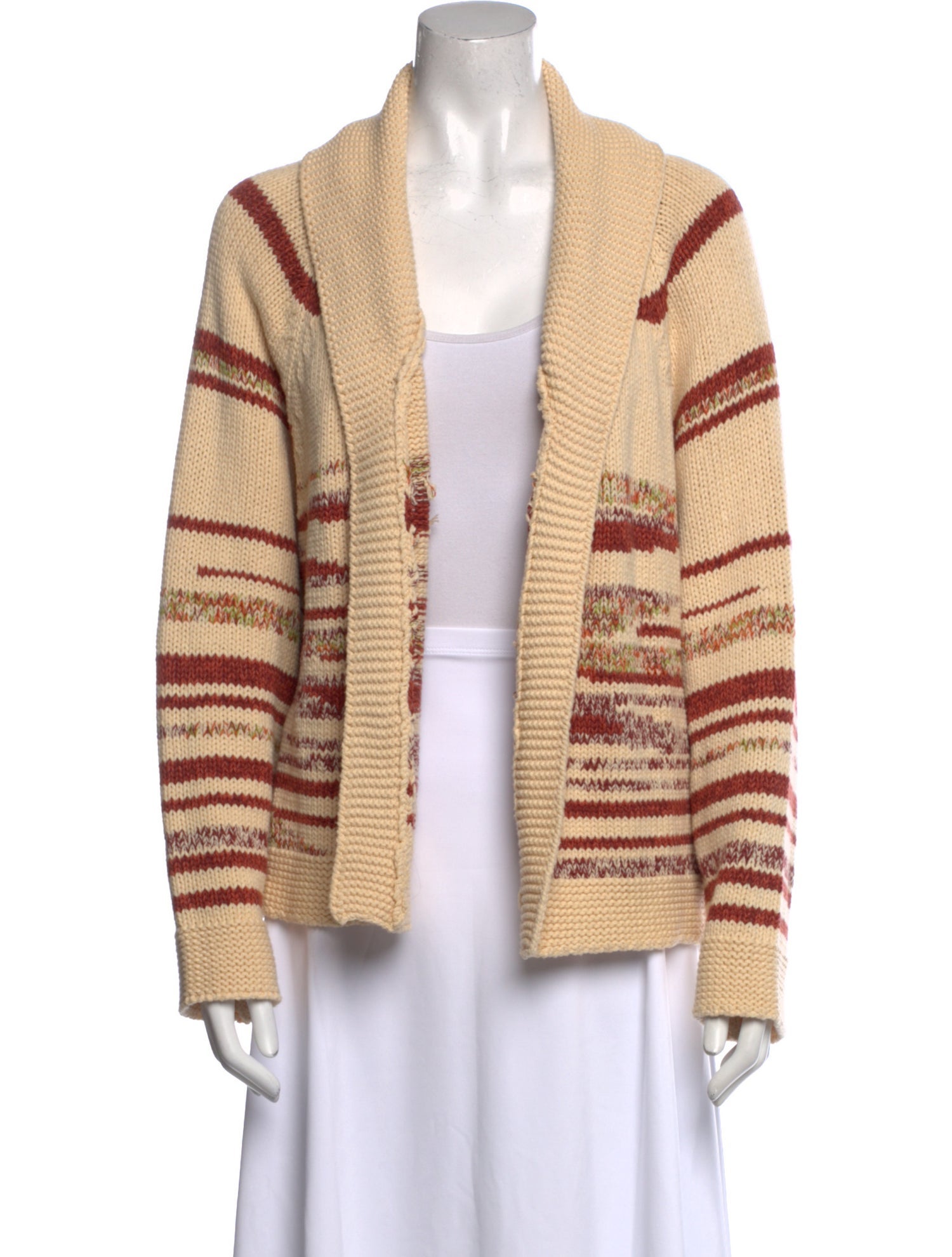 The Great Striped Open Front Sweater