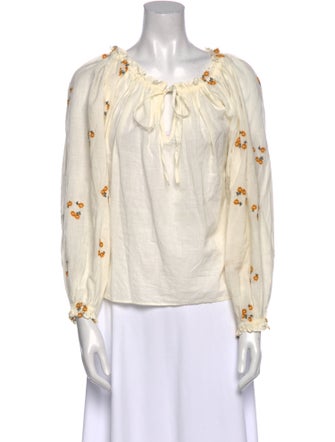 The Great Floral Print Scoop Neck Blouse