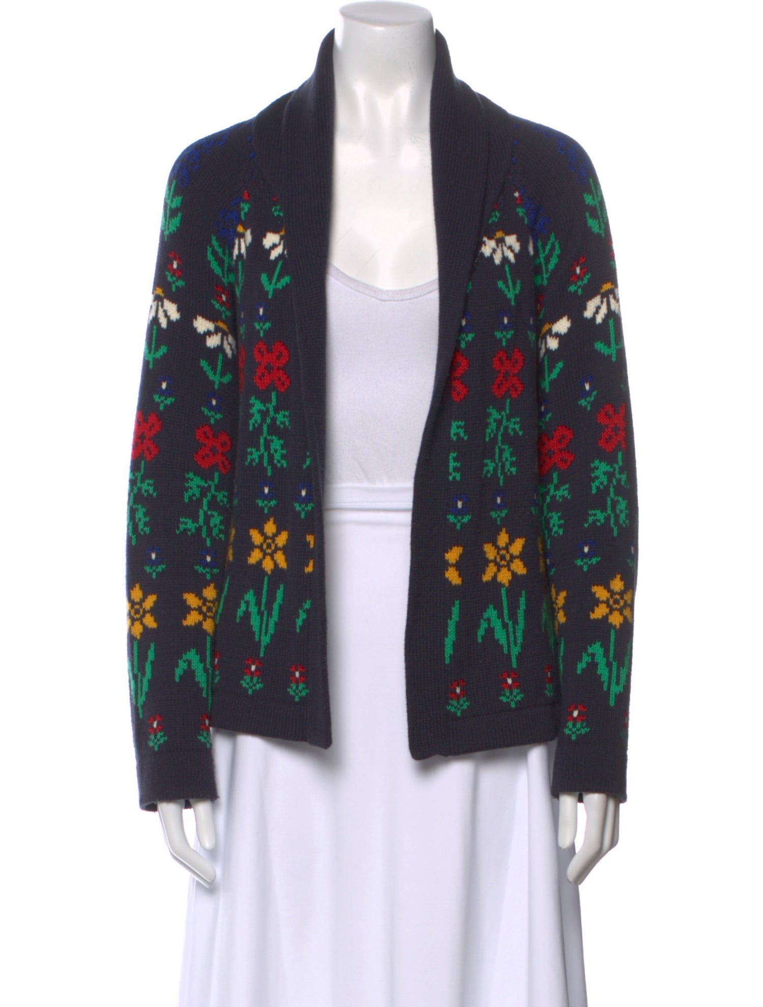 The Great Floral Print V-Neck Sweater