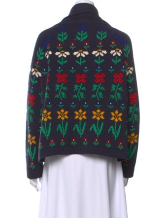 The Great Floral Print V-Neck Sweater