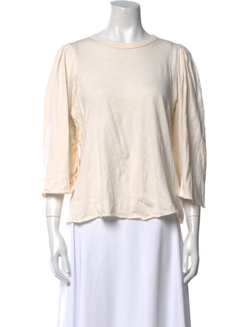 The Great Scoop Neck Three-Quarter Sleeve Top