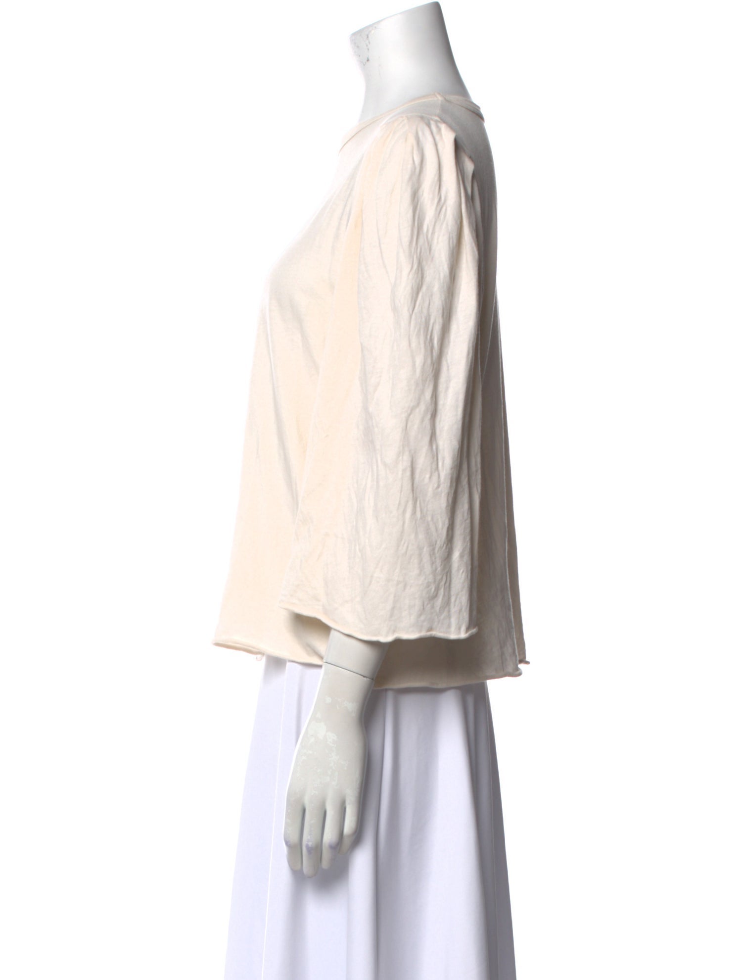 The Great Scoop Neck Three-Quarter Sleeve Top