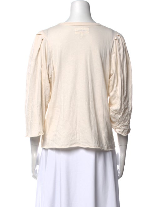 The Great Scoop Neck Three-Quarter Sleeve Top