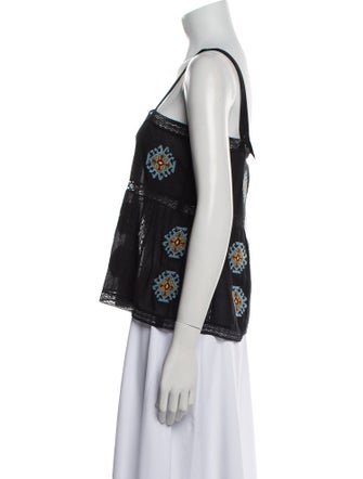 The Great Printed Square Neckline Crop Top