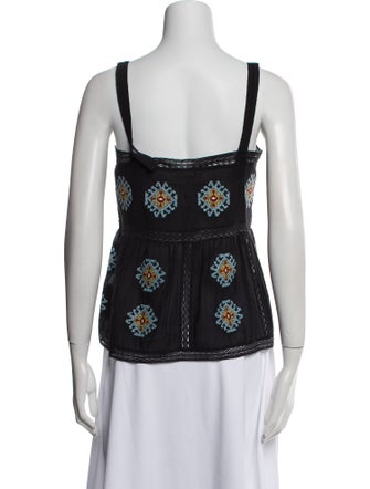 The Great Printed Square Neckline Crop Top