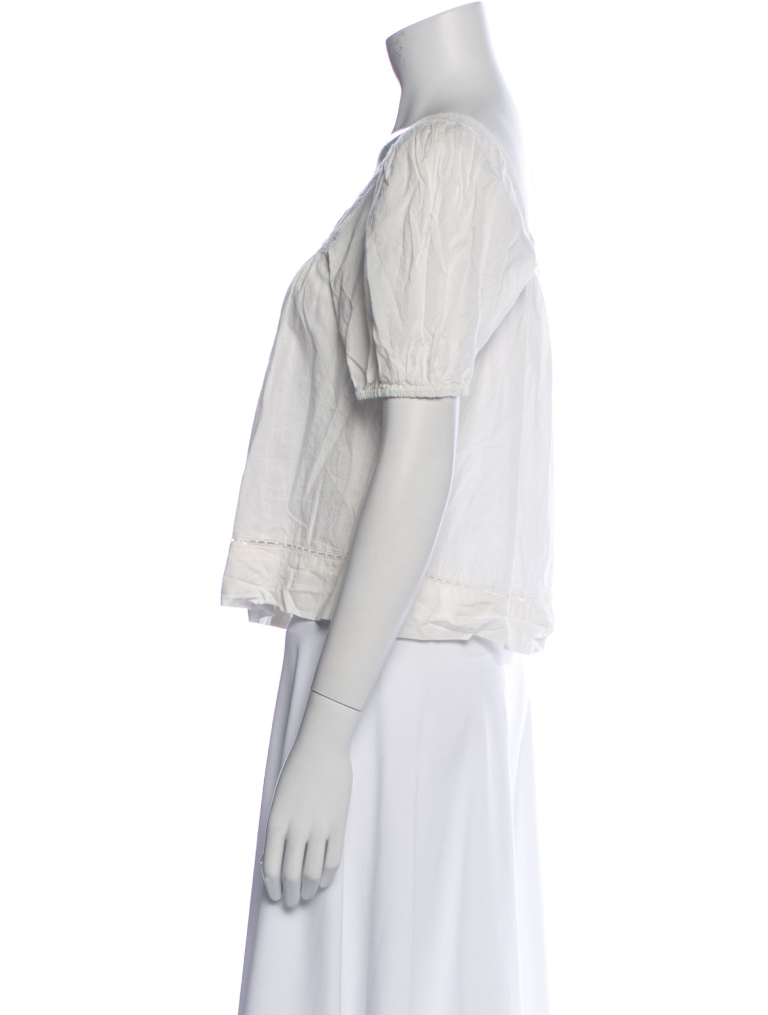 The Great Square Neckline Short Sleeve Crop Top