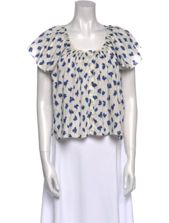 The Great Floral Print Scoop Neck Blouse