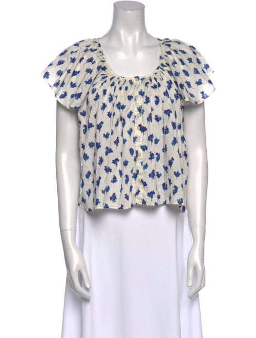The Great Floral Print Scoop Neck Blouse