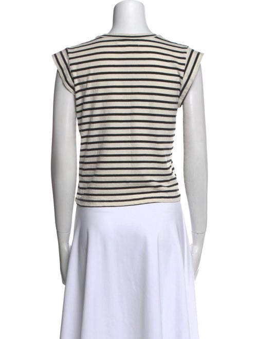 The Great Striped Scoop Neck Crop Top