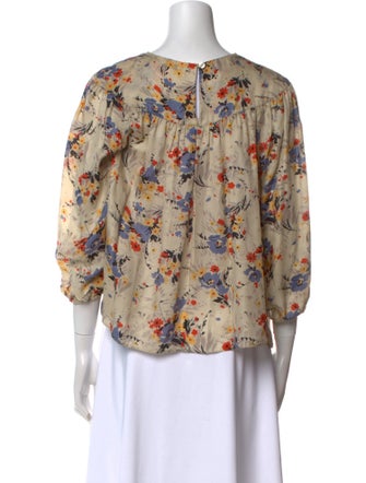 The Great Silk Floral Print Blouse