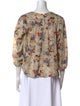 The Great Silk Floral Print Blouse