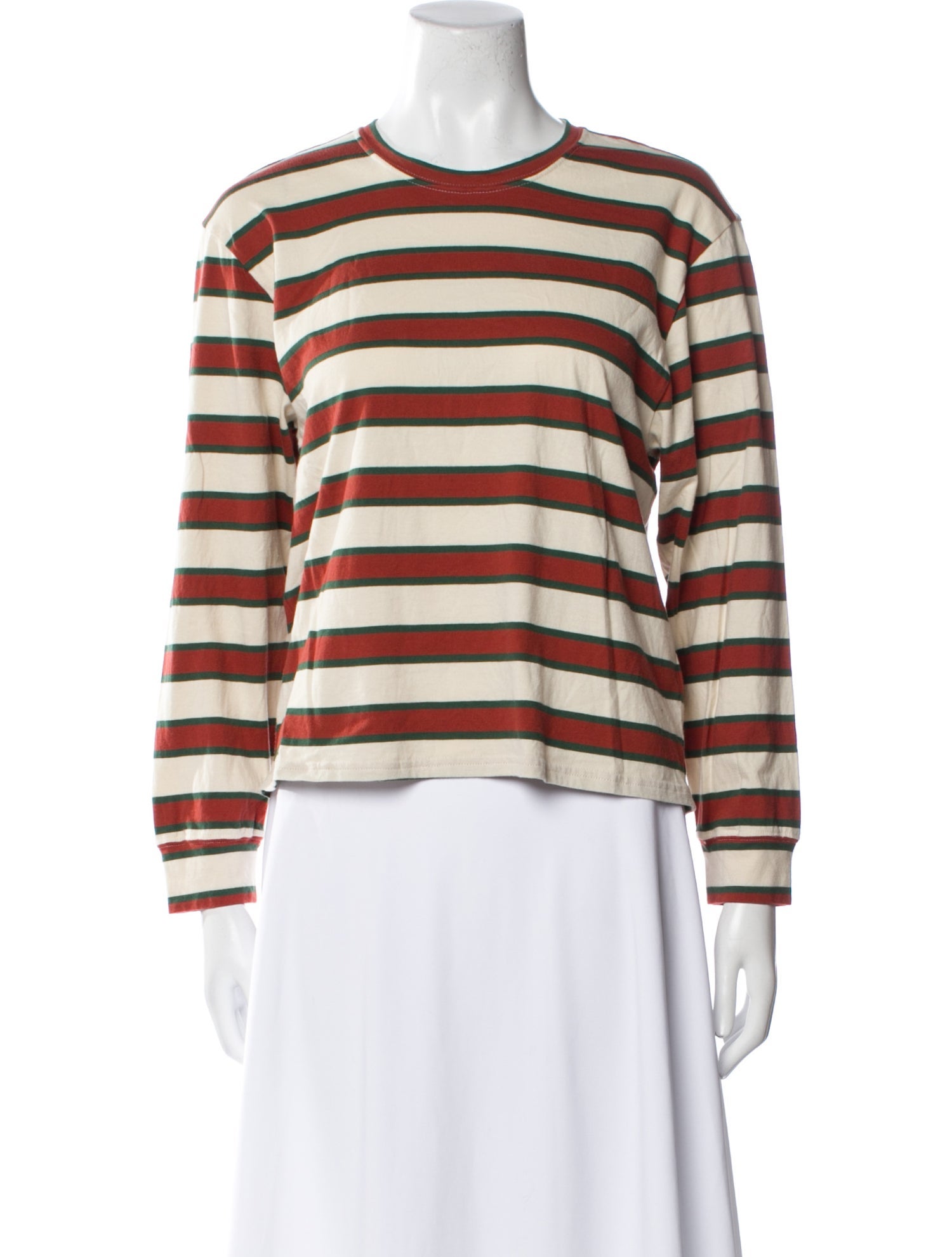 The Great Striped Crew Neck Sweatshirt