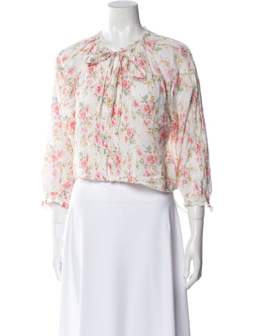 The Great Floral Print Mock Neck Crop Top