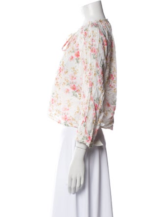 The Great Floral Print Mock Neck Crop Top