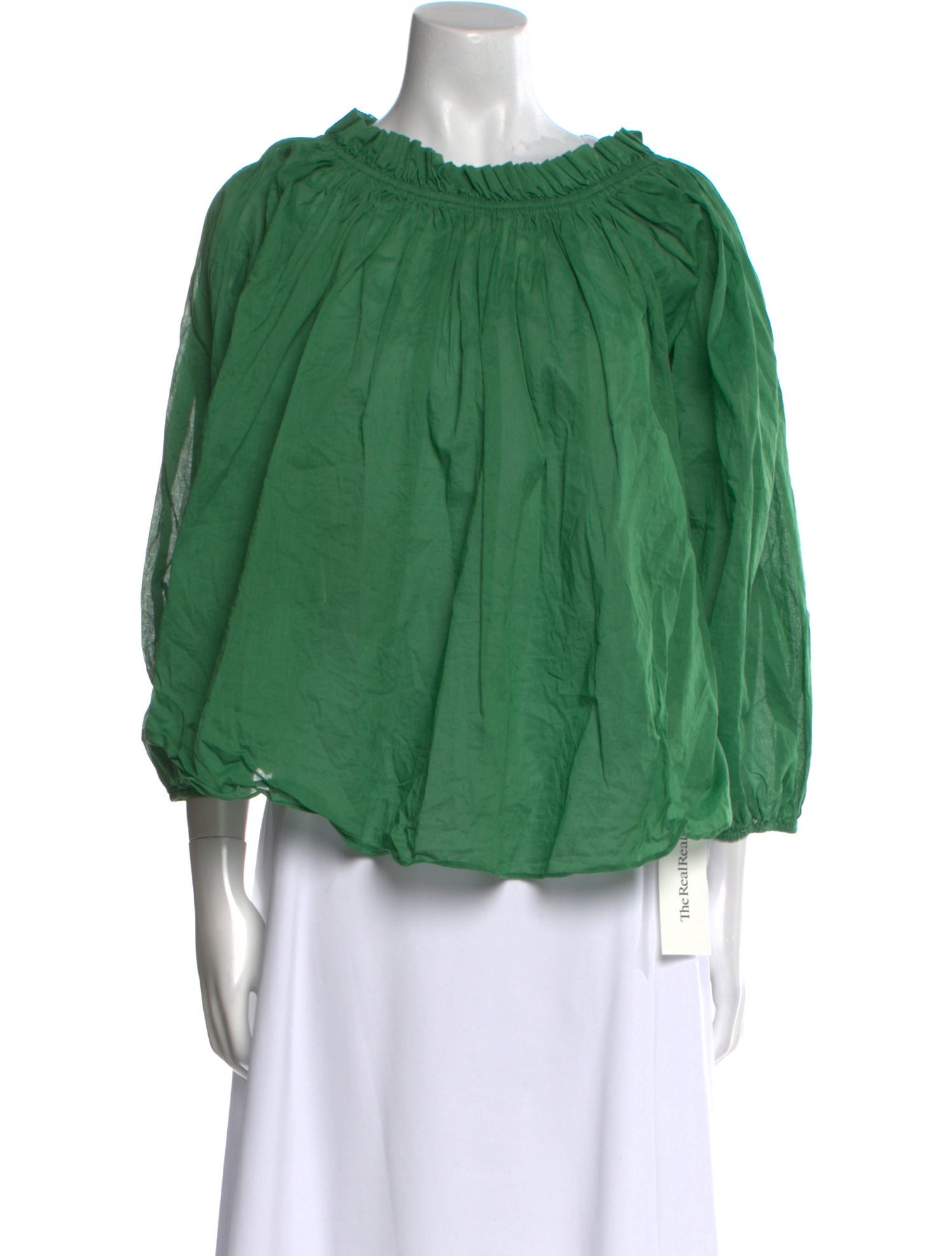 The Great Bateau Neckline Three-Quarter Sleeve Blouse