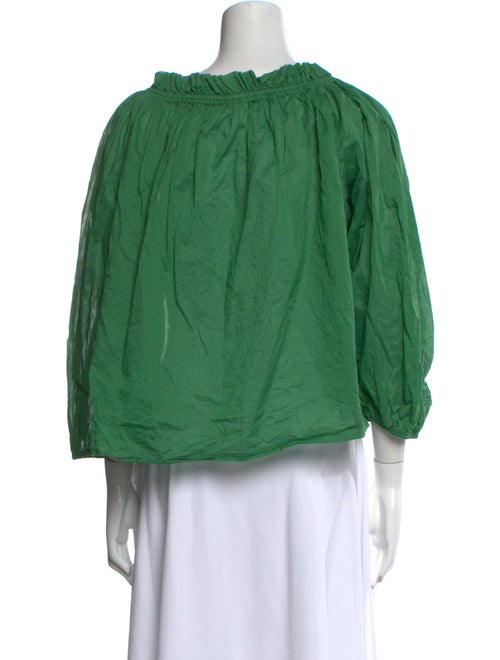 The Great Bateau Neckline Three-Quarter Sleeve Blouse