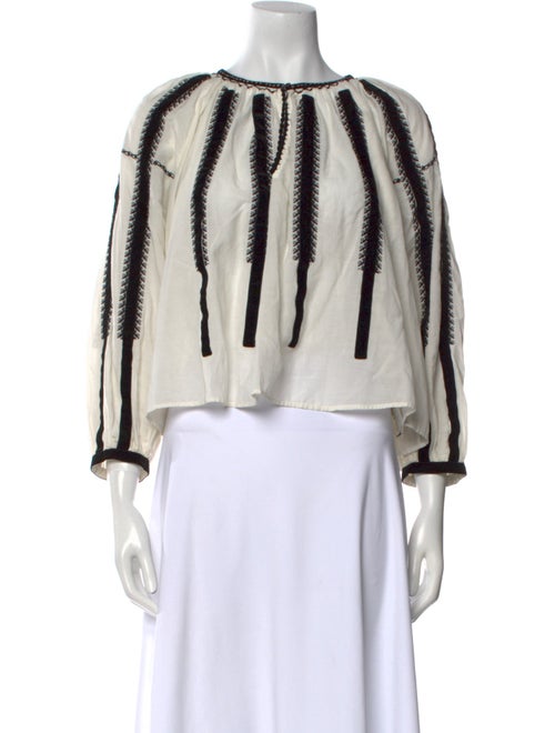 The Great Striped Bateau Neckline Crop Top