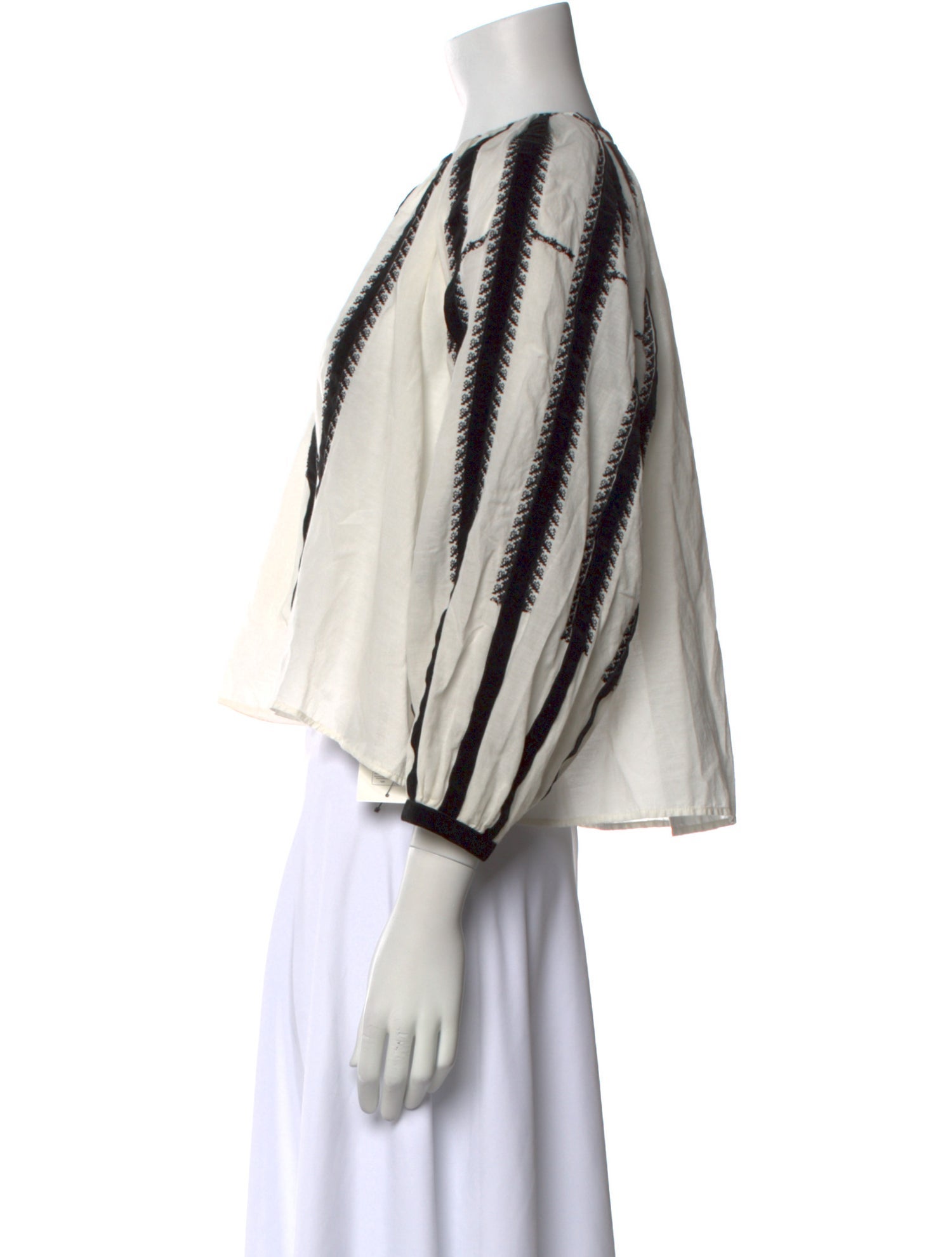 The Great Striped Bateau Neckline Crop Top