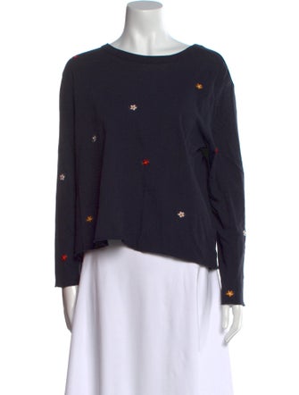 The Great Bateau Neckline Long Sleeve Button-Up Top