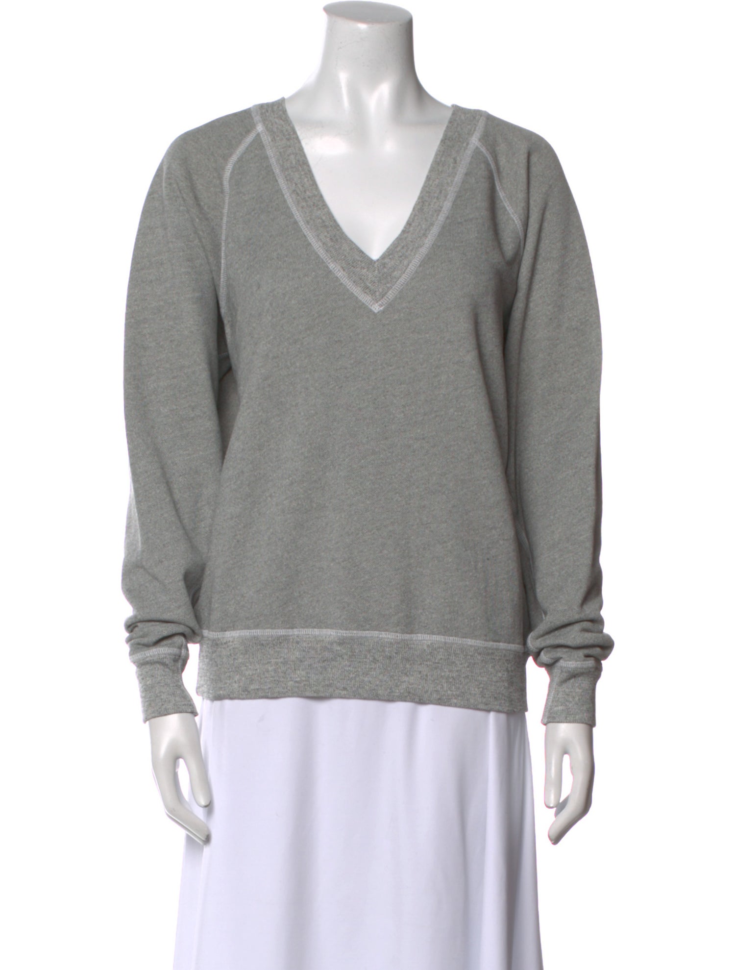 The Great V-Neck Long Sleeve Sweatshirt