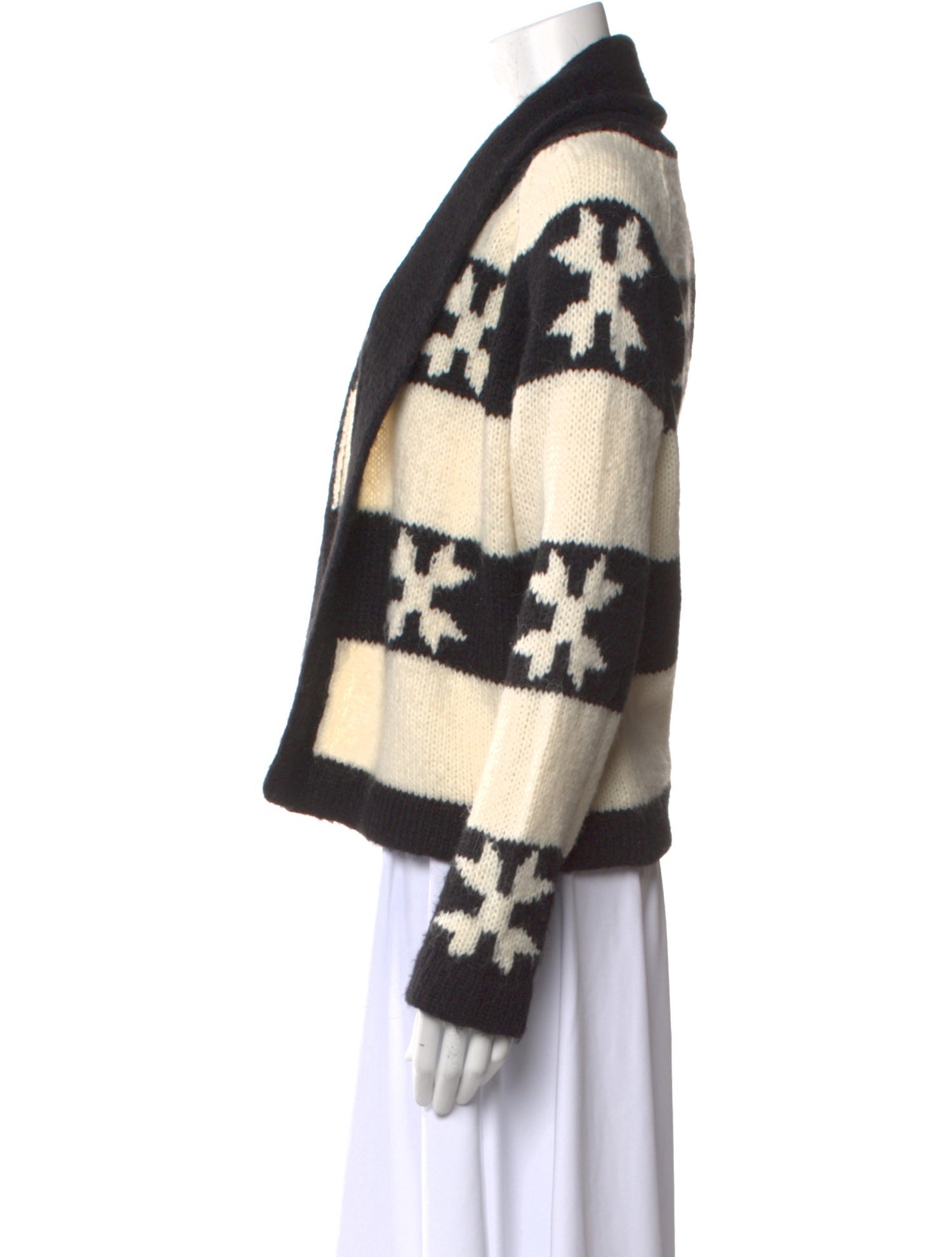 The Great Striped Open Front Sweater