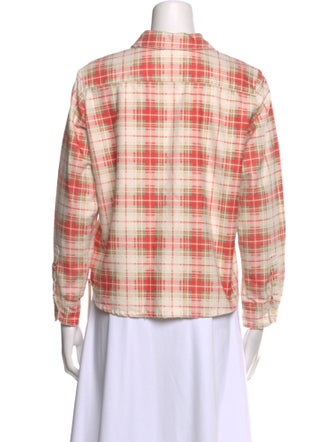 The Great Plaid Print Long Sleeve Button-Up Top