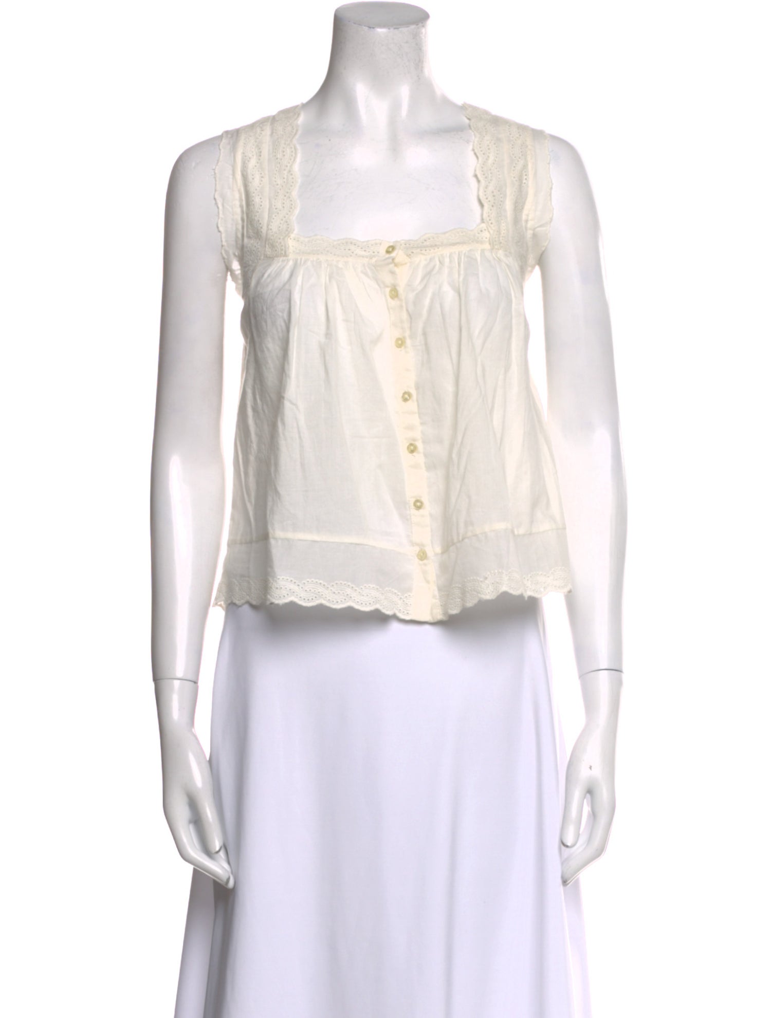 The Great Square Neckline Sleeveless Crop Top w/ Tags