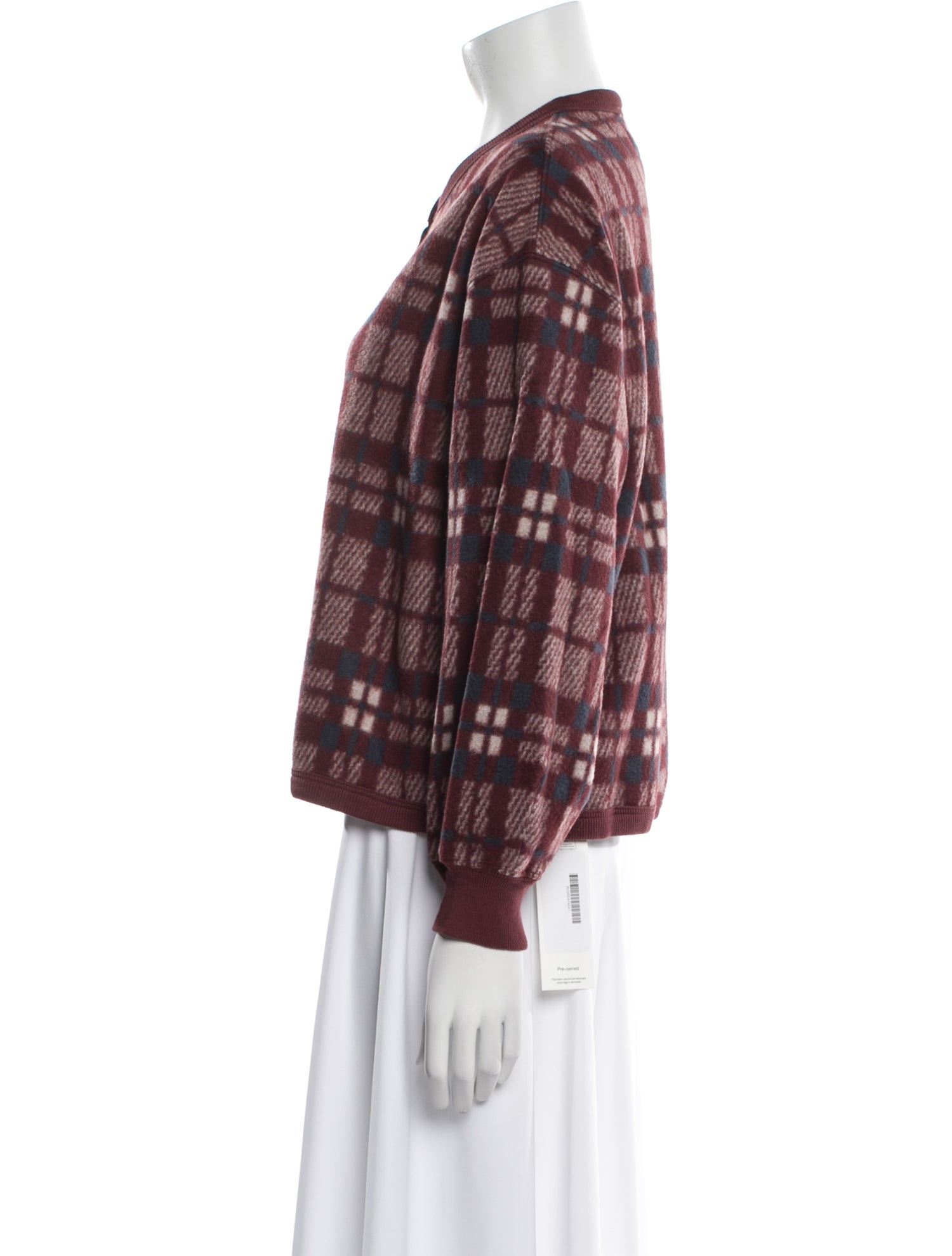 The Great Plaid Print Crew Neck Sweatshirt