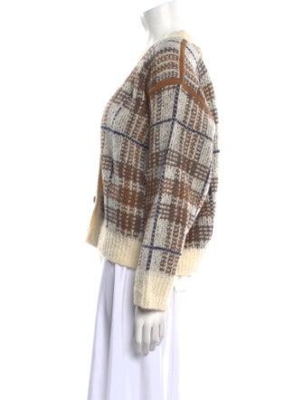 The Great Alpaca Plaid Print Sweater