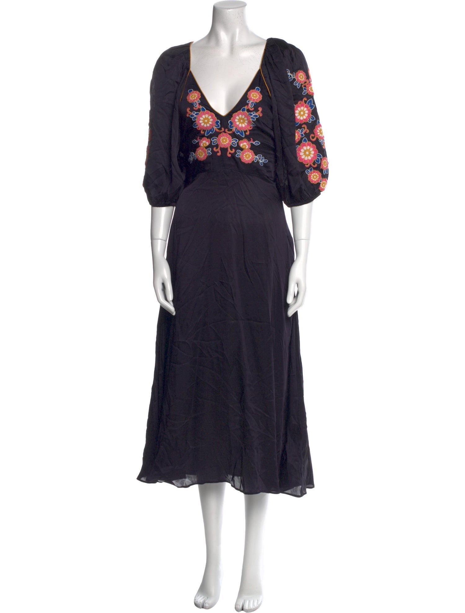 The Great V-Neck Midi Length Dress w/ Tags