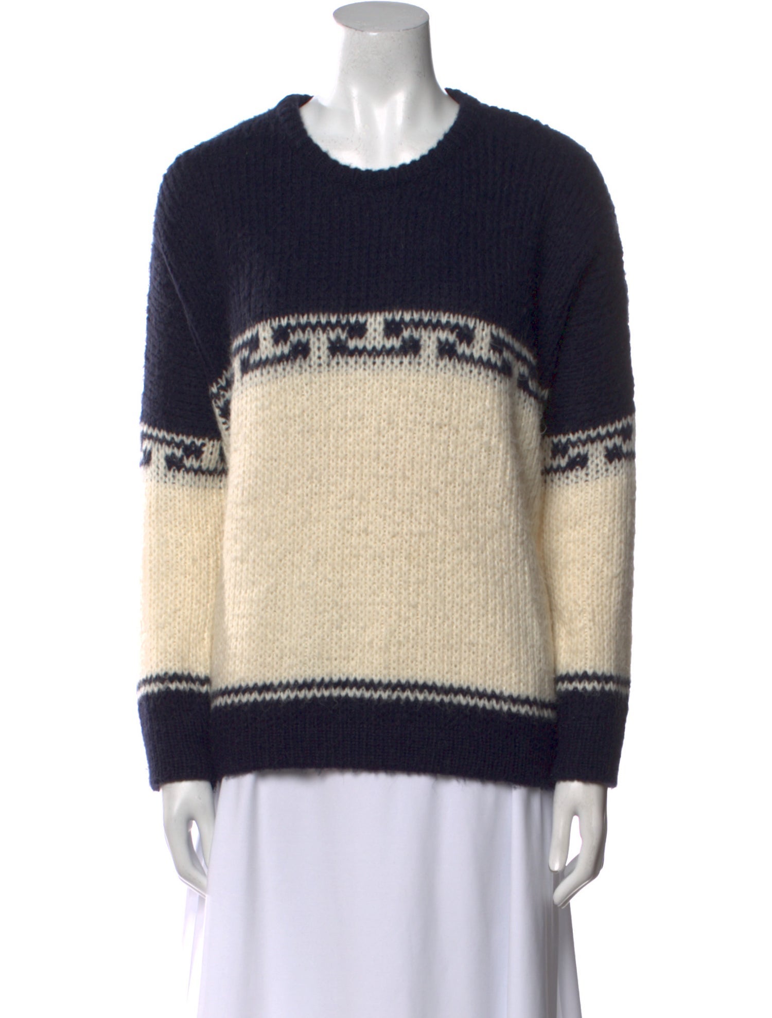 The Great Striped Crew Neck Sweater