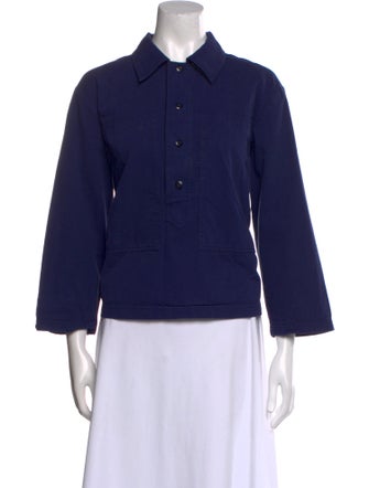 The Great Three-Quarter Sleeve Button-Up Top