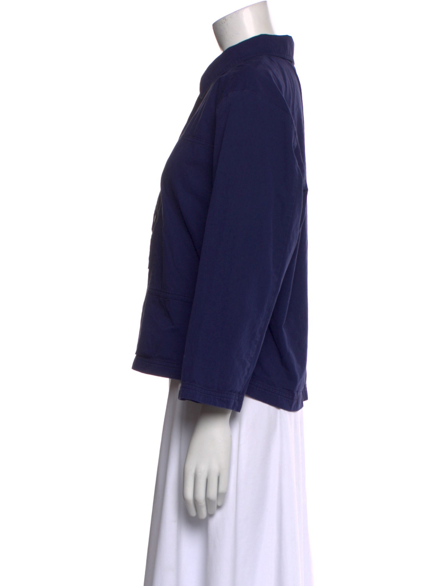 The Great Three-Quarter Sleeve Button-Up Top