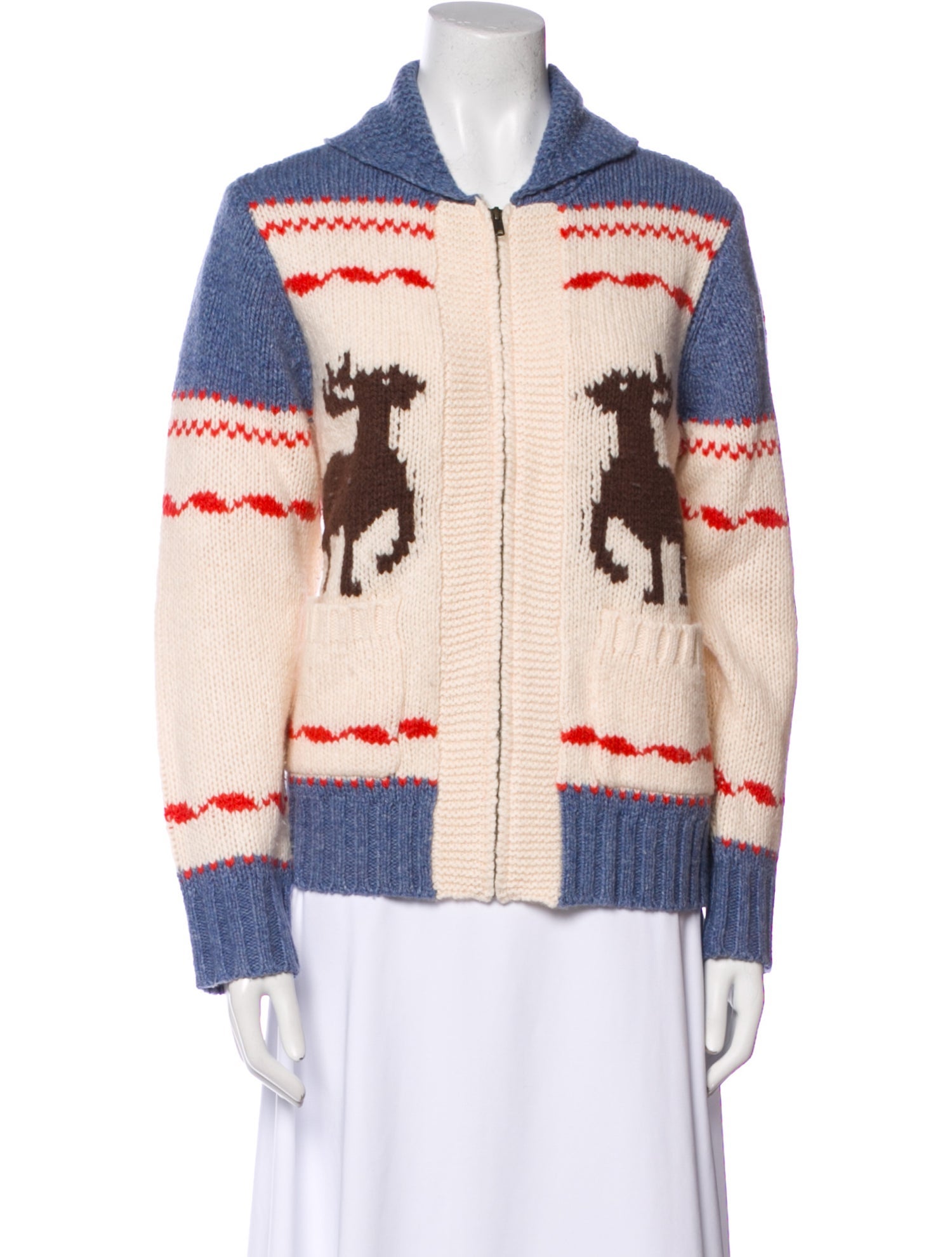 The Great Lambswool Printed Denim Jacket w/ Tags