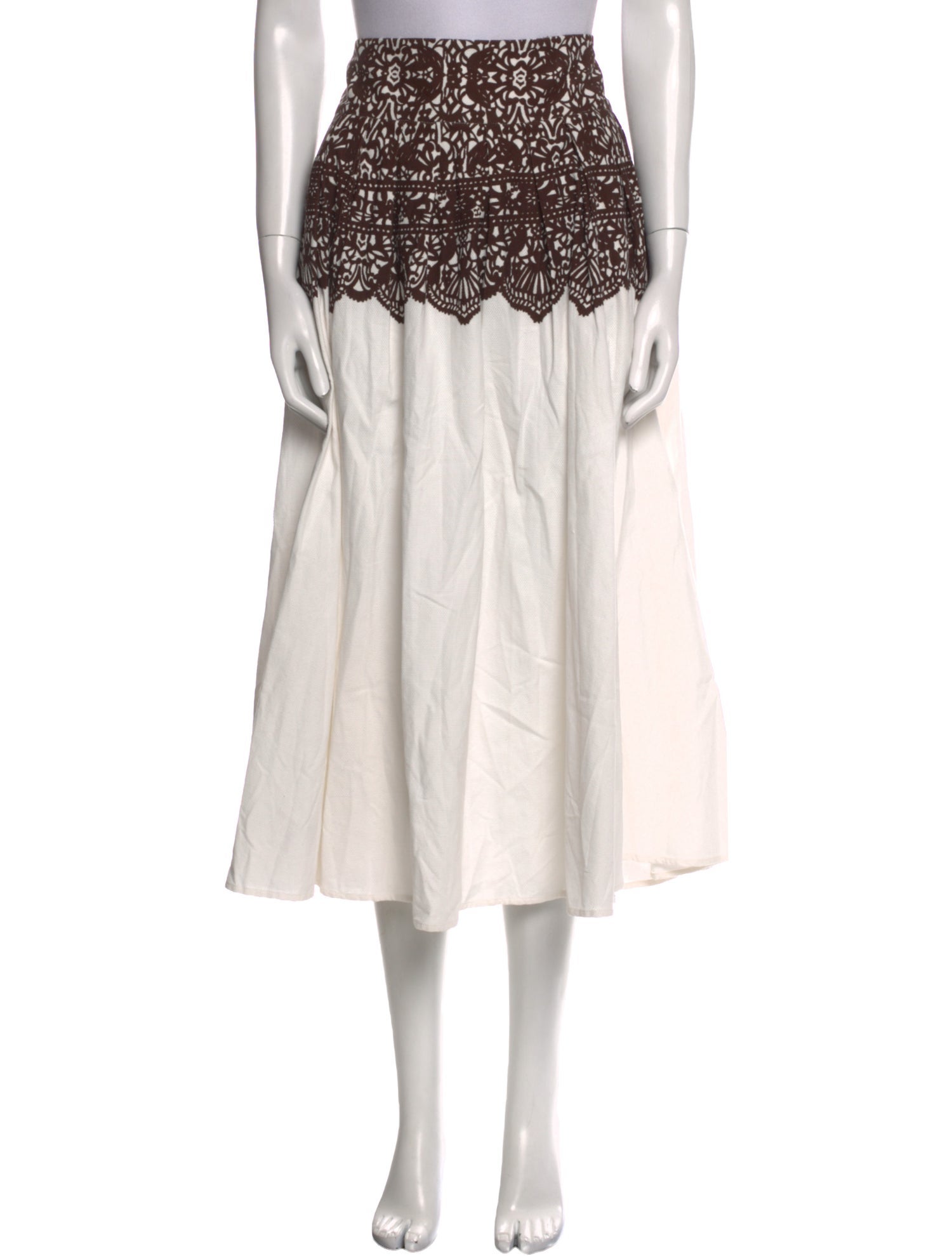 The Great Printed Midi Length Skirt