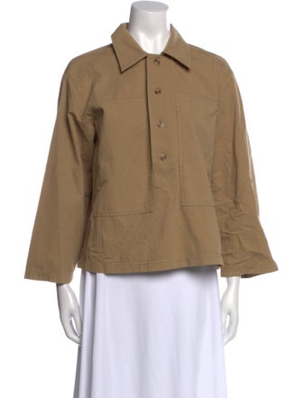 The Great Three-Quarter Sleeve Button-Up Top