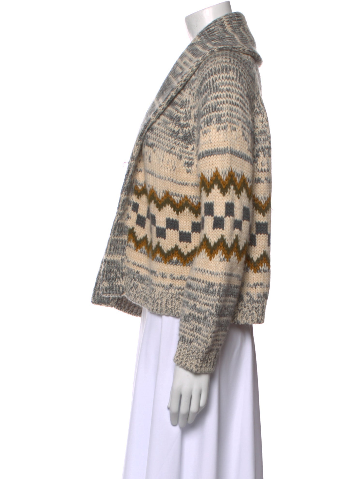 The Great Striped Open Front Sweater