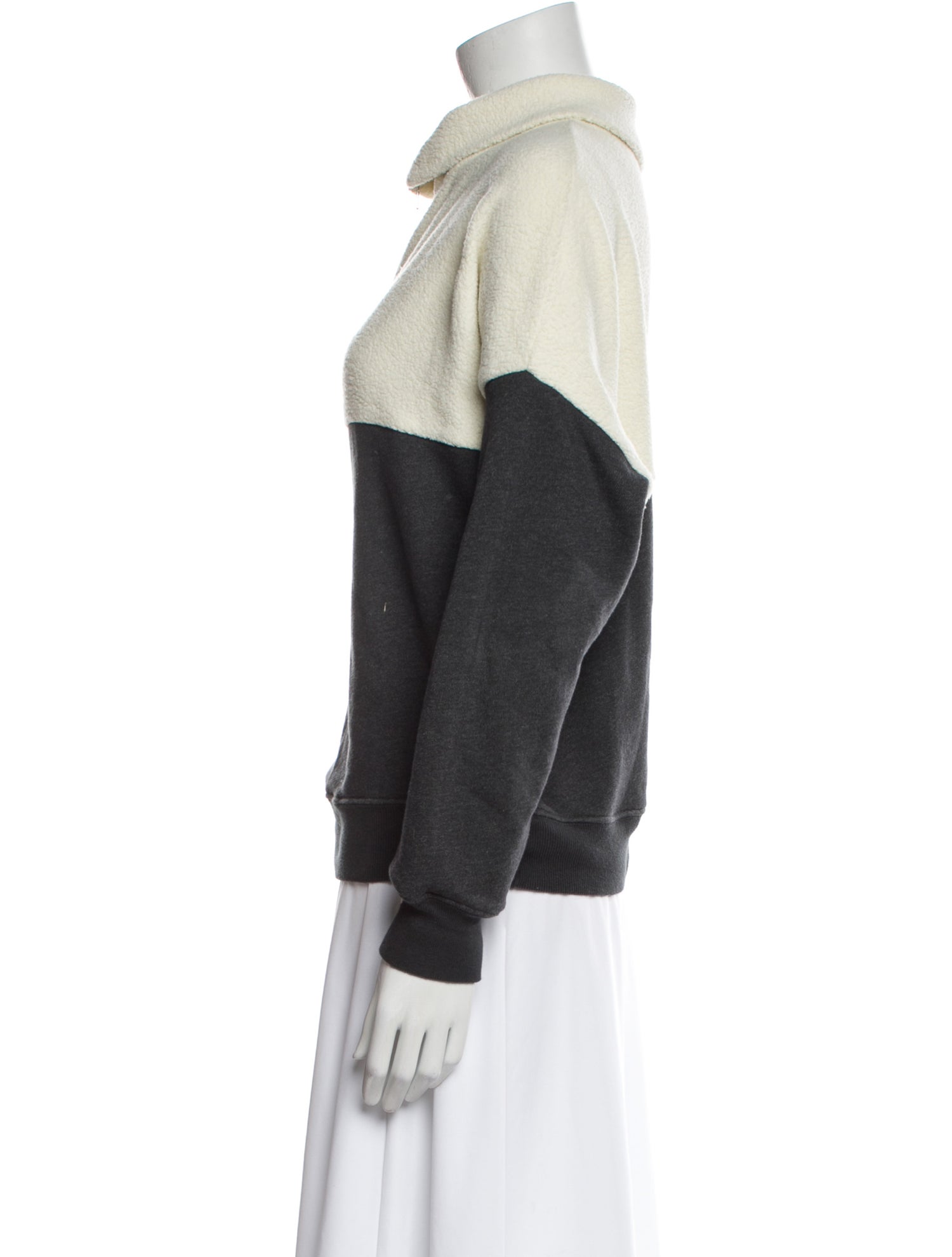 The Great Colorblock Pattern Mock Neck Top